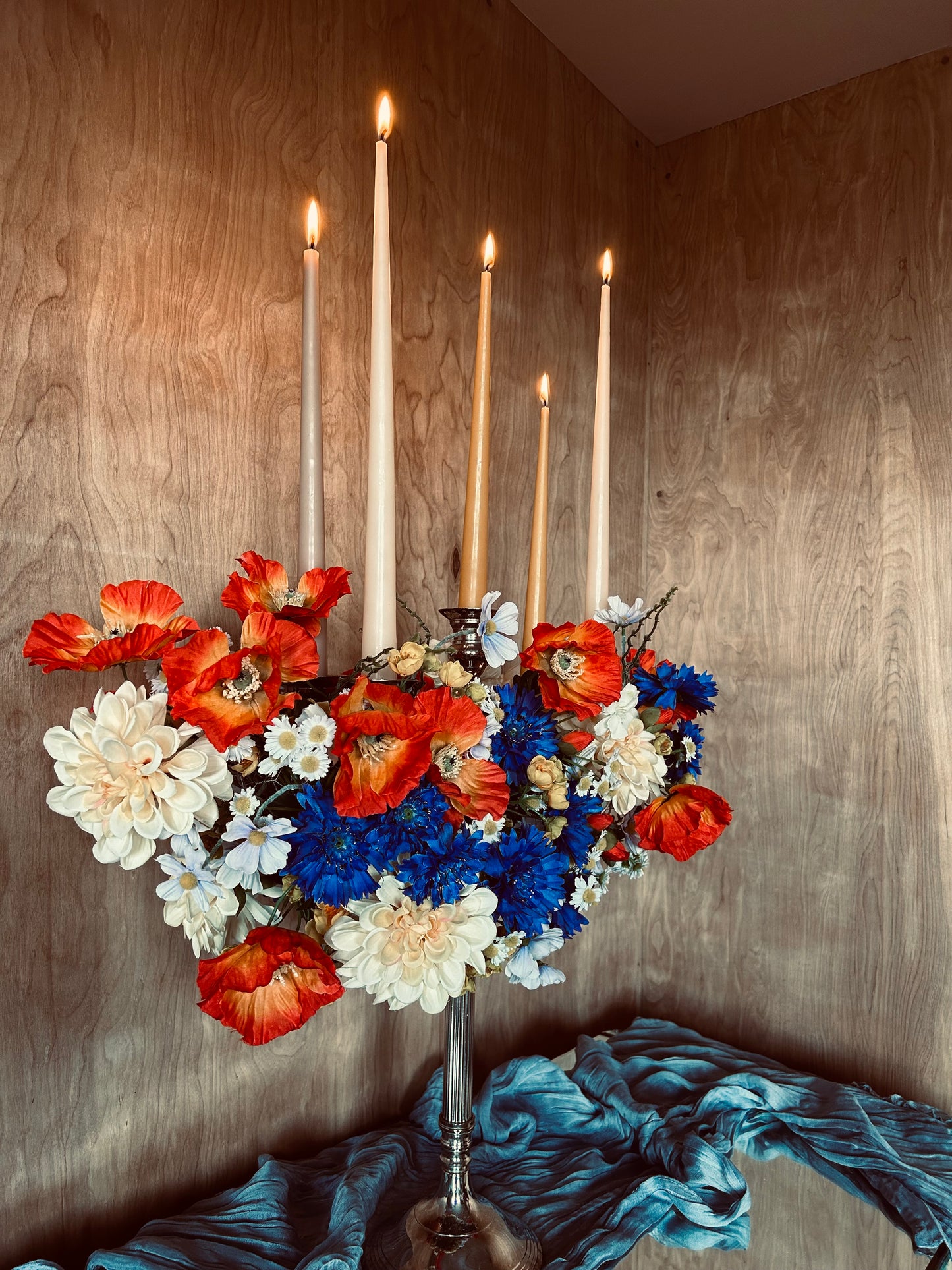 Rent | Faux Floral Candelabra